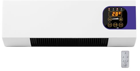 Condizionatore A Parete Con Telecomando,51 * 17.4cm Condizionatore E Riscaldatore Da Parete Con Telecomando,1500W Silenzioso Basso Consumo Portatile 16-40 ° per Camera Da Ufficio Casa