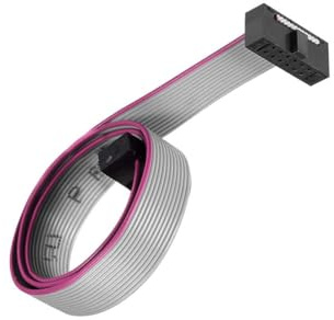 Unifizz 12 Pin IDC Flat Ribbon Cable, 1.27mm Pitch 20cm Length FC to FC Connector A-type Jumper Wire for PC Motherboard, 3D Printer, LED Display