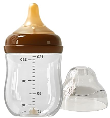 Babyflaschen Anti-Kolik – 160 Ml Natürliche Babyflasche, Brustähnlicher Sauger, Anti-Kolik-Design | Milchflasche Für Neugeborene Im Alter Von 0–6 Monaten, Silikon-Säuglingsflaschen, Einfach Zu Halten