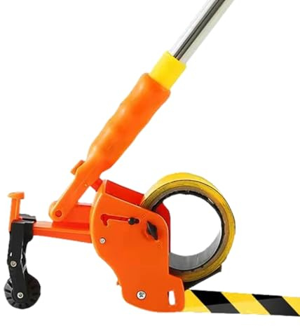 Floor Tape Applicator - Heavy Duty Metal Construction Frame, Multi- Use Tool, Straight Line Tape Layer With Comfortable Handle, Roller Set