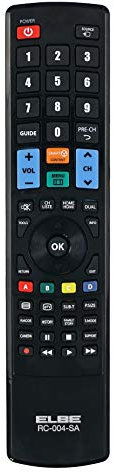 ELBE RC-004-SA Mando a distancia de sustitución para TV samsung, mando remoto, no requiere programación, listo para usar, compatible con modelos LED/LCD/TFT/plasma, color negro
