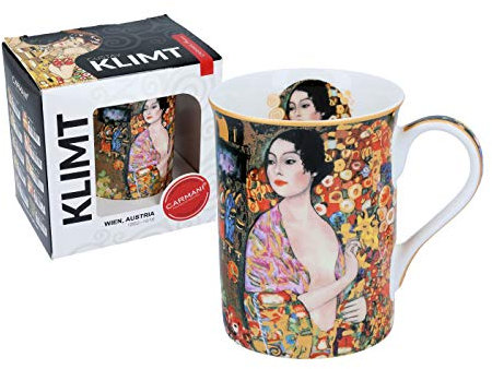 Carmani - Tazza classica decorata con dipinti di Gustav Klimt 'Il ballerina' 420ml