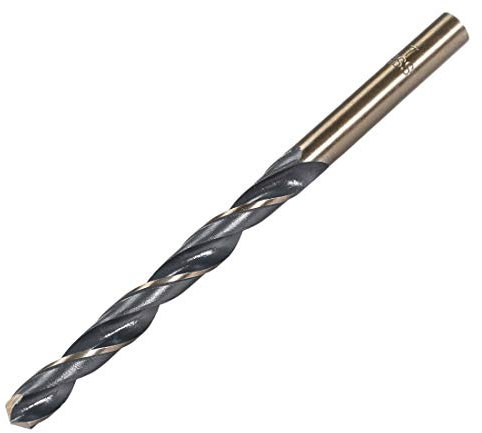 sourcing map Straight Shank Twist Drill Bits 7mm Gold Titanium & Black Nitride Coated High Speed Steel (HSS) 4341 with 7mm Shank for Stainless Steel Alloy Metal Plastic Wood