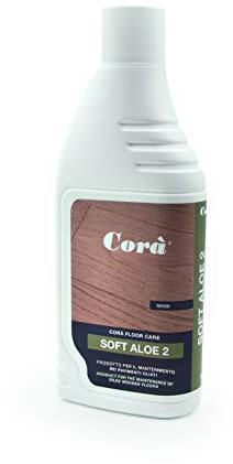 Corà SOFT ALOE 2 (fin. Tortora) - Manutentore professionale parquet - Prodotto rigenerante per pavimento in legno oliato - 1 LT. Tortora Corà Floor Care
