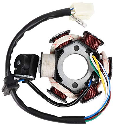 Magneto Stator, lichtmaschine stator quad ABS Material 83 mm Gesamtdurchmesser 6 Spulen 5 Draht Magneto Statorspulenplatte Passend für 50ccm 70ccm 90ccm 110ccm 125ccm ATV Go Kart