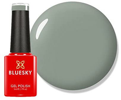 Bluesky Gel-Nagellack, Salbei-Schal – 80570, Grau/Grün, langlebig, splitterfest, 5 ml (Trocknen unter UV-LED-Lampe)
