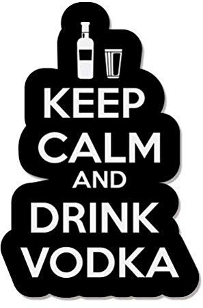 12cm! Klebe-Folie Wetterfest Made-IN-Germany Keep Calm and Drink Vodka Funny K605 UV&Waschanlagenfest Auto-Aufkleber Sticker Decal