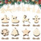 40 Stück Kleine Anhänger Holz Weihnachten, Weihnachtsbaum Anhänger DIY Weihnachtsdekoration Holz Weihnachten Deko Schneeflocke Stern Sock Schneemann Elch Weihnachtsbaum Engel für Weihnachtsbaum