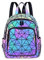 FZChenrry Geometrischer Rucksack Damen Leuchtend Holographic Taschen Lumikay Geldbörse und Handtasche Farbwechse Daypack Taschen