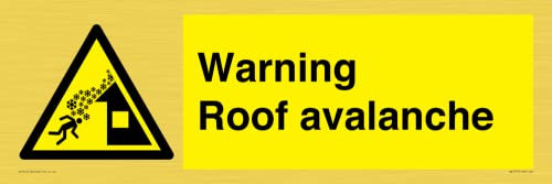 Warnschild für Dachlawine, 600 x 200 mm, L62