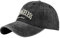 YULOONG Vintage Baseball Cap Stickerei LOS Angeles Washed Denim Trucker Cap 100% Baumwolle Sonnenhut für Männer Frauen Einstellbar Grau