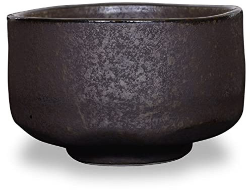 Product of Gifu Japan Japanische Handgefertigte Matcha Tee Schale Silber, Grüner Tee Tasse Zeremonie, Authentische Mino Ware Keramik, Gin Kessho Keramik Chawan