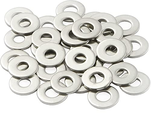AMLOOPH Unterlegscheiben M5, Große Flach Unterlegscheiben M5 X 10mm Dicke 1mm Edelstahl Beilagscheiben DIN125 A2 V2A(50 Stück) M5 Unterlegscheiben Edelstahl Für Schrauben & Muttern & Gewindestange…
