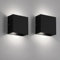 FUPE Wandleuchte innen led, wandleuchten für innen 2 Stücke, Modern Up Down Wand Applique 12W weißes Licht,6500K Innen Wandleuchte 1200LM für Wohnzimmer, Schlafzimmer, Flur (Schwarz)