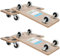 TRUTZHOLM 4X Transportroller Soft Wheel 200 kg auch geeignet für empfindliche Böden Laminat, Parkett, helle Fliesen mit Stabiler MDF Platte