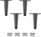 SIVIKIO Pieds de Table Pieds pour Meuble Pieds de Meubles de Cône 4 PCS Pieds d'Armoire en Acier Inoxydable Vertical avec Base Silencieuse