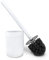 Nadi Collection | Escobilla de baño-WC-Inodoro | Resina | Color Negro Mate | Cepillo Negro Desmontable | 9.4cm ∅ x 35.5 cm Alto (Blanco)