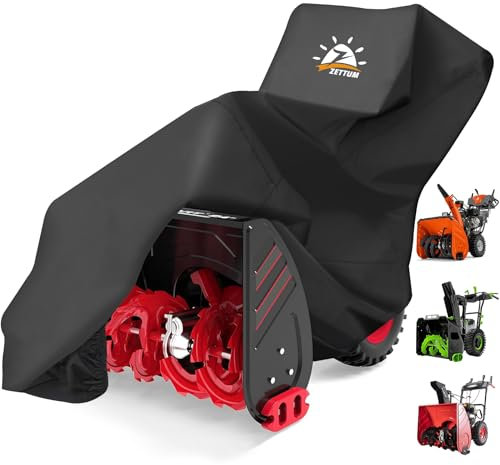 Zettum Housse de souffleuse à Neige – Housse de souffleuse à Neige 600D imperméable et résistante pour l'extérieur, Ajustement Universel pour Ego, Honda, Ryobi, Cub Cadet, Ariens, Troy Bilt, Snow Joe