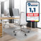 Bodenschutzmatte Bürostuhl, Schreibtischstuhl Unterlage transparent, Unterlage Schreibtisch Schutzmatte, Bodenschutzmatten für Bürostühle, 90 x 120 cm für Hartböden (Silber-metallic)