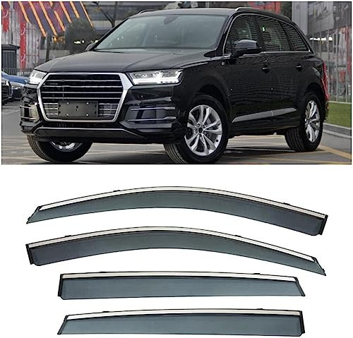 WLLLLa Auto Windabweiser für Audi Q7 2016-2021,Vorne Hinten Seitenfenster Beschlagfrei Beschattung Langlebiger Fenster ZubehöR