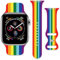 Correa deportiva compatible con Apple Watch Band de 38 mm, 40 mm, 41 mm, 42 mm, 44 mm, 45 mm, 46 mm, 49 mm, para hombres y mujeres, correas ajustables de silicona suave para iWatch Ultra Series 10, 9,