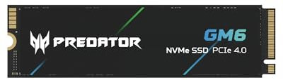 acer Predator GM9 M.2 Gen5 SSD 1TB, up to 14000 MB/s, NVMe 2.0 PCIe 5.0 Internal Solid State Drive for AI Workloads, Gaming & Content Creation, Compatible with DirectStorage, Laptop and Desktop PC