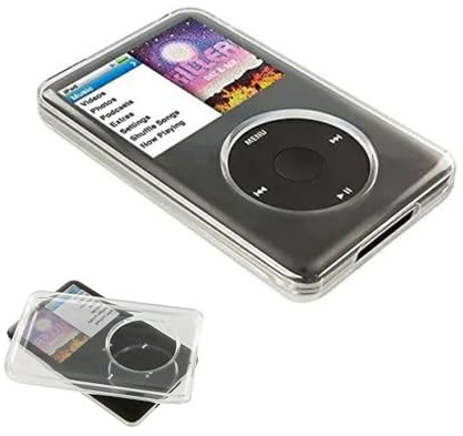 Full Protective Case Crystal Clear Hard Cover for iPod Classic 80GB 120GB 160GB, for iPod Video 2 Gen. 30G PC Protective Case Sleeve Skin Anti-Drop Anti-Dust Cover (1 Pack)