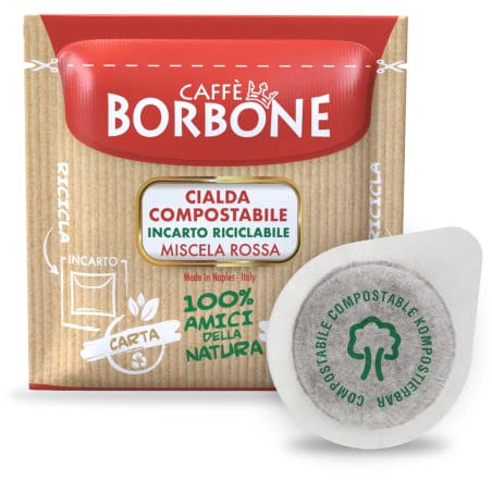 Borbone Lot de 150 dosettes café Borbone, ESE 44 mm, mélange rouge corsé et résistant