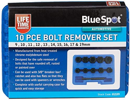 Blue Spot Tools 01539 10 PCE Bolt Remover Set (9-19MM)