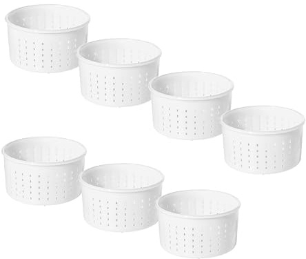 7 x Käseform 13x7cm - 0.9kg - Caciotta – Käseformen | Korb | Käseherstellung | Lab