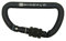 KONG. Mini D Screw. Aluminium Carabiner with Screw Bezel. Ultra Light and Resistant. Ideal for Keyrings and Accessories. Made in Italy. 1 Piece. Weight: 32 g. Black