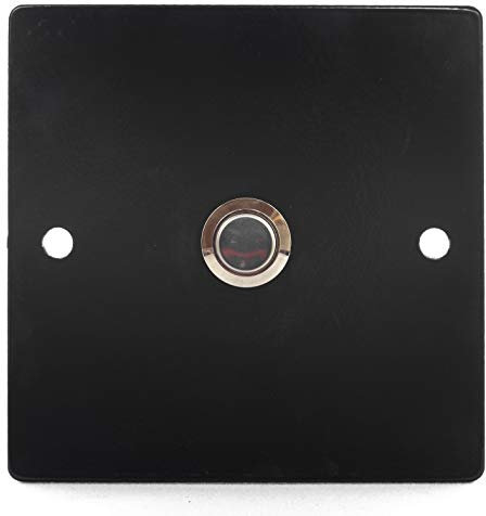 TronicXL Klingelschild Klingelplatte Alu Metall Türklingel ohne Gravur modern anthrazit Klingel Taster silber