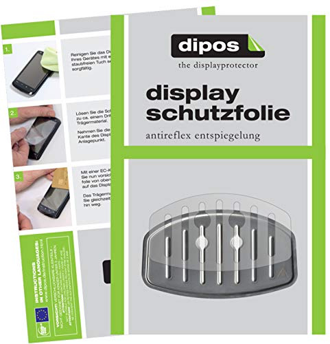 dipos 2x Displayschutzfolie matt für Krups EA 8080 Tropfblech | Antireflex, entspiegelnd, passt perfekt, Ultra-Dünn, kratzfest, blasenfrei, Fingerprint-kompatibel, selbstklebend