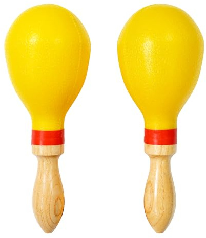 A-Star AP5161PK Wood Handled Plastic Maracas - Pack of 10