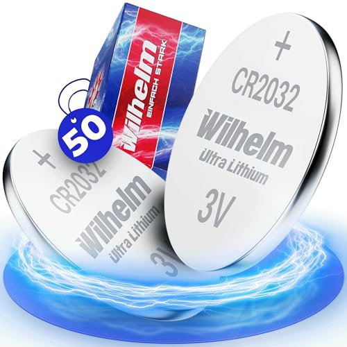 50 x CR2032 Wilhelm Batterie Lithium Knopfzelle CR 2032 3V