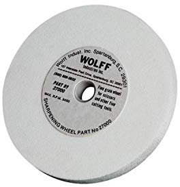 Wolff Twice as Sharp and Ookami Gold - Professional & Industrial Honing, Diamond, & Polishing Wheels. 5 Wheels fit Wolff Scissor Sharpening Machines (White Sharpening Wheel)