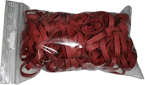 Fa.ars 100 g Gummiringe Gummiband Gummibänder Haushaltsgummis Gummiring Gummies Rubber Bands rot 20mm Ø 1,2 x 5 mm breit