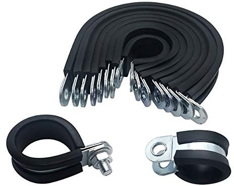 Handwerkzeuge Schlauchrohrschellen - 30 PCS Mit Gummi Ausgekleidete P-Klammern 304 Edelstahl-Befestigungshalter Metallkabelbefestigung Kraftstoffschlauchrohrschelle,20mm