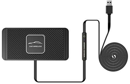 Tbkoly 301270 5/7.5/10W C1 Car Qi Charger Pad Fast Charging Dock Station Non-Slip Mat