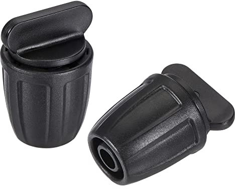 sourcing map Drip Irrigation End Cap Barbed Fitting 8mm/11mm Tubing for Garden Drip Tape Tubing Sprinkler System Black Pack of 12