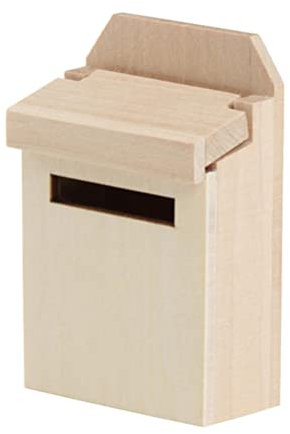 NUOBESTY 12:1 Miniature Dollhouse Mailbox Playhouse Wooden Boys and Girls' Storage Box