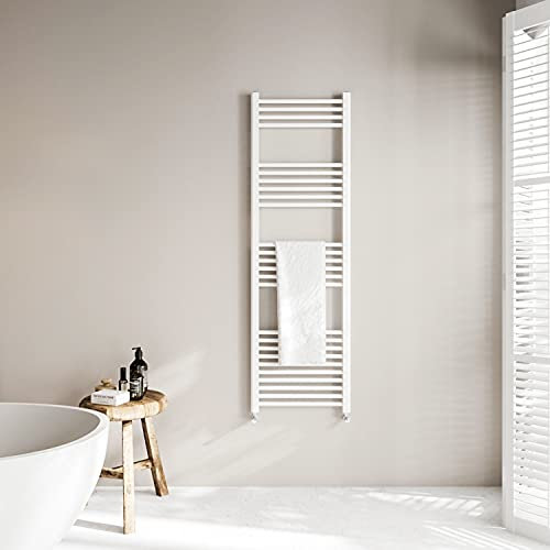 Acezanble Badheizkörper 1600 x 500 mm Weiß Vertikal Garade mit Seitenanschluss Heizung Handtuchwärmer Handtuchheizkörper 809W Design Heizkörper Handtuchhalter Handtuchtrockner