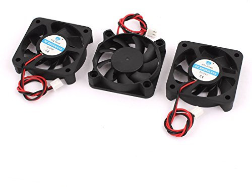 Ruilogod 3 unids DC 24V Mini ventilador de refrigeración 50 mm x 50 mm para computadora