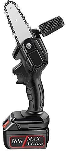 HODAGES Mini Wood Cutting Chain Saw, Cordless Lithium Ion Battery Chainsaw, Powerful Rechargeable Saw With Power Sharp Self-Sharpening System mini chainsaw