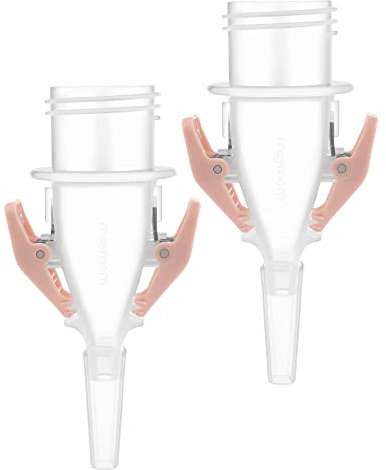Maymom 3rd Generations Narrow Neck Breastmilk Storage Bag Adapters Compatible with Medela Pumps (All), Selected Ameda Pumps to be Compatible with Lansinoh and Nuk Breastmilk Storage Bags