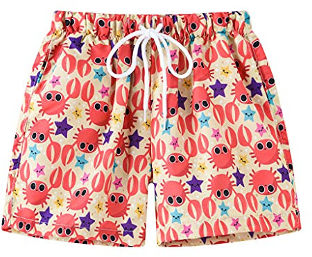 Little Hand Short de Bain de Plage pour garçon Short de Bain de Surf d'été pour Enfant Séchage Rapide Âge 4-5 Ans, Couleur Rose 1
