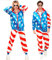 WIDMANN Kostüm Trainingsanzug, USA, Stars and Stripes, 80er Jahre Outfit, Jogginganzug, Flagge Amerika, Faschingskostüm XL