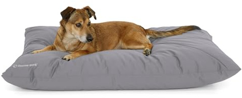 Doctor Bark Country Hundekissen Mittelgroße Hunde Waschbar - Hundebett Weich - Liegekissen Kuschelig Pflegeleicht - GreenLabel (Country-Kissen - M, Hellgrau)