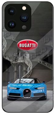 NDMUS Rundumschutz Handyhülle, für Bugatti Stilvolles Auto-Emblem-Erscheinungsbild Dünn Full Body Protection Stoßfest, für,iPhone 15 case