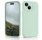 CALOOP Slim-Fit for iPhone 15 Case,Skin Soft Liquid Silicone,Sturdy Hard Frame Shockproof Cover with Anti-Scratch Microfiber Lining,Full Protection for Screen and Lens,6.1 inch (Mint Green)